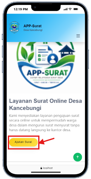 Klik Ajukan Surat